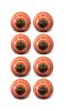 1.5" X 1.5" X 1.5" Bronze White And Orange  Knobs 8 Pack