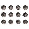 1.5" X 1.5" X 1.5" Black And Chrome  Knobs 12 Pack