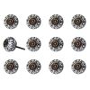 1.5" X 1.5" X 1.5" Black White Copper  Knobs 12 Pack