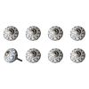 1.5" X 1.5" X 1.5" Hues Of Gray Cream And Silver  Knobs 8 Pack