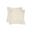 Set of Two 18" Natural Cowhide Throw Pillow