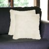 Set of Two 18" Natural Cowhide Throw Pillow