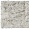 24" X 36"  Gradient Grey Faux Fur Rectangular Area Rug