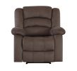 Three Piece Indoor Brown Microsuede Six Person Seating Set