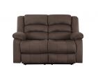 Three Piece Indoor Brown Microsuede Six Person Seating Set