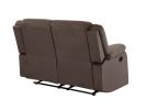 Three Piece Indoor Brown Microsuede Six Person Seating Set