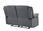 40" Contemporary Grey Fabric Loveseat