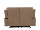 40" Modern Beige Fabric Loveseat