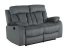 40" Modern Grey Fabric Loveseat