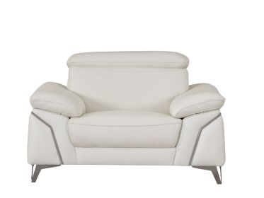 31" White Fashionable Leather Chair