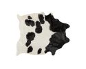 72" X 84" White And Black Cowhide  Rug