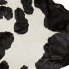 72" X 84" White And Black Cowhide  Rug