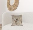 18" X 18" X 5"  Natural And Gold  Pillow