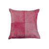 18" Fuchsia Cowhide Throw Pillow