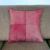 18" Fuchsia Cowhide Throw Pillow