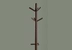 16.25" X 16.25" X 69" Cappuccino Solid Wood  Coat Rack