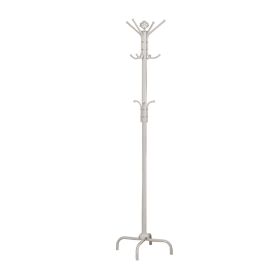 19" X 19" X 70" White  Metal  Coat Rack