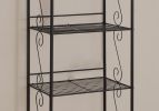 70" Brown Metal Etagere Bookcase