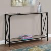 48" Taupe And Black Console Table With Storage