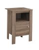 24" Deep Taupe End Table With Shelf