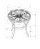 24" Black And Clear Glass Round End Table With Shelf