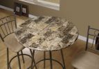 30" Beige And Brown Rounded Manufactured Wood Bar Table