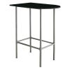 24" Black And Silver Free Form Manufactured Wood Bar Table