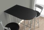 24" Black And Silver Free Form Manufactured Wood Bar Table