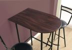 24" Brown And Black Free Form Manufactured Wood Bar Table