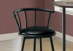 31 " Black Metal Low Back Bar Chair