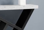 36" Gray And Black Abstract Console Table With Storage