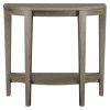 33" Deep Taupe End Table With Shelf