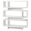 55" White Wood Floating Bookcase