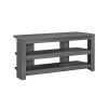 15.5" X 42" X 19.75" Grey Particle Board Laminate TV Stand