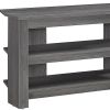 15.5" X 42" X 19.75" Grey Particle Board Laminate TV Stand