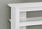 16" White Particleboard Open Shelving TV Stand