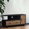 23.75" Particle Board Laminate And Mdf TV Stand With Storage