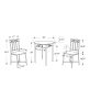 64" X 64" X 101" Grey  Black  Metal  Foam  Microfiber  3Pcs Dining Set