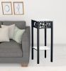 28" Black And Clear Glass Square End Table With Shelf