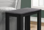 22" Black And Gray End Table With Shelf