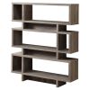 55" Taupe Wood Floating Bookcase