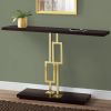 47" Brown Floor Shelf Console Table With Storage