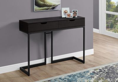 42" Brown And Black Frame Console Table