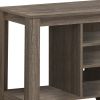 17.25" X 47.75" X 24.25" Dark Taupe Particle Board TV Stand