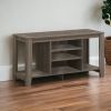 17.25" X 47.75" X 24.25" Dark Taupe Particle Board TV Stand