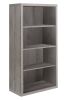 48" Dark Taupe Wood Bookcase