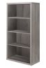 48" Dark Taupe Wood Bookcase