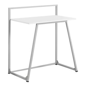 18" White and Gray Computer Desk