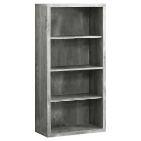 48" Gray Wood Bookcase