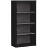 48" Black and Gray Wood Bookcase